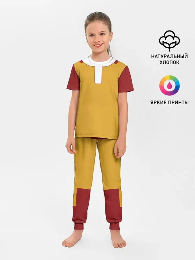 Детская пижама с брюками с принтом «Ванпанчмен — ONE PUNCH MAN SAITAMA»