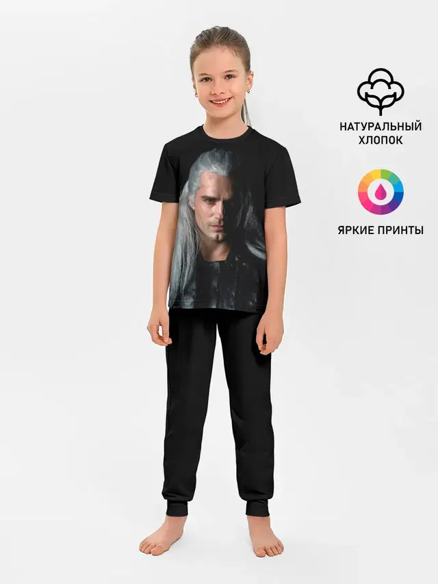 Детская пижама с брюками с принтом «Henry Cavill — The Witcher. Geralt of Rivia»