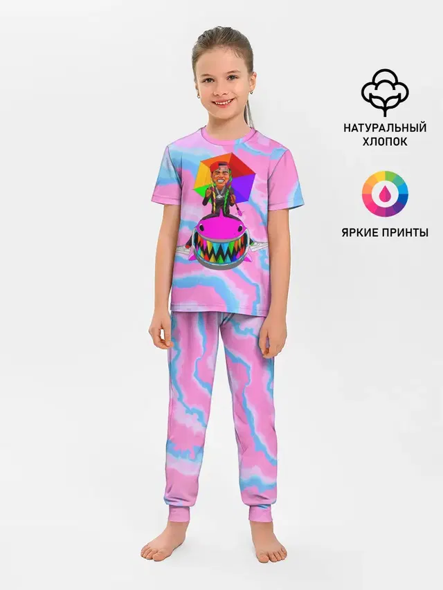 Детская пижама с брюками с принтом «6IX9INE — Tekasi69»
