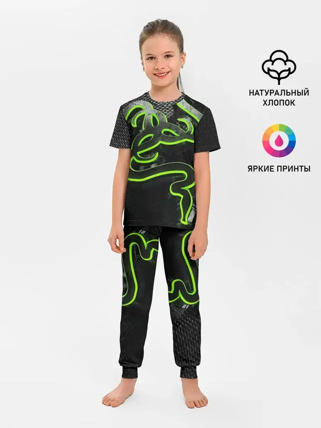 Детская пижама с брюками с принтом «Разные игры — RAZER»