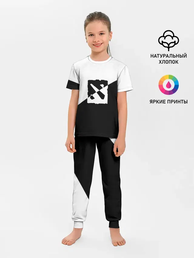 Детская пижама с брюками с принтом «Minimalism»