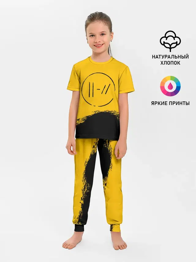 Детская пижама с брюками с принтом «Twenty one pilots symbol»