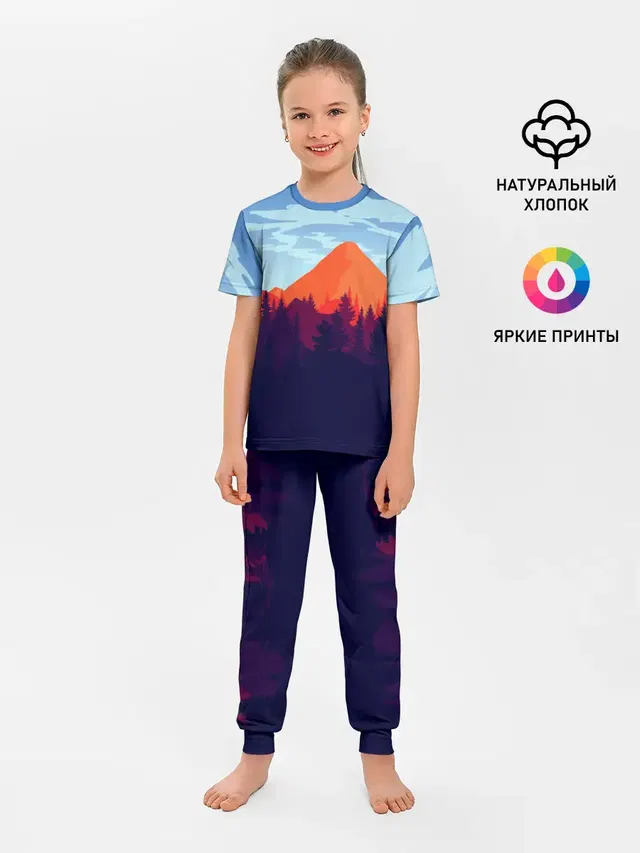 Детская пижама с брюками с принтом «Игры — Firewatch collection»