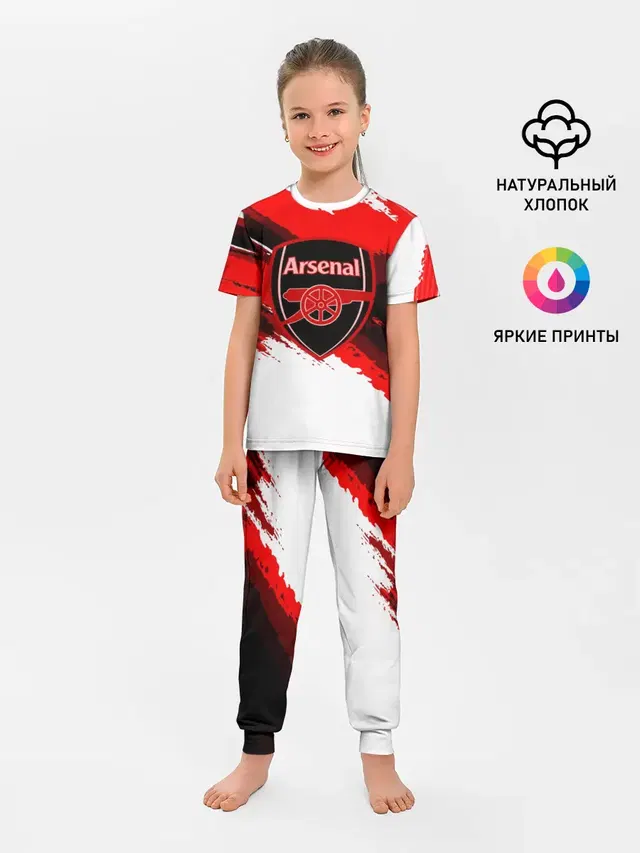 Детская пижама с брюками с принтом «Арсенал — ARSENAL SPORT STYLE»