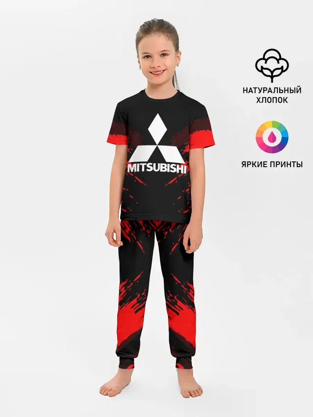 Детская пижама с брюками с принтом «Mitsubishi — MITSUBISHI SPORT COLLECTION»