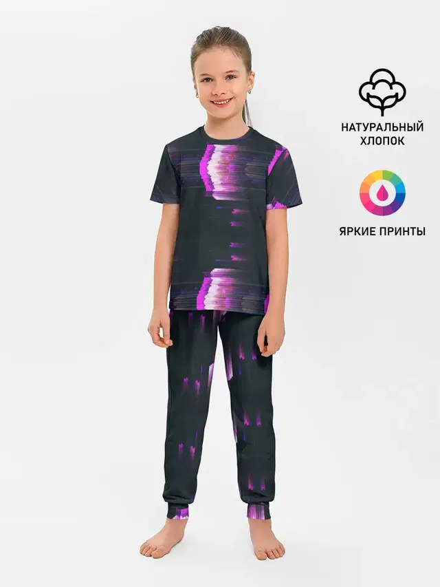 Розовый глитч