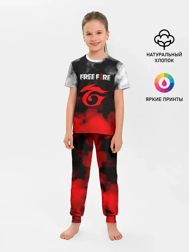 Детская пижама с брюками с принтом «Garena Free Fire — ГАРЕНА ФРИ ФАЕР.»