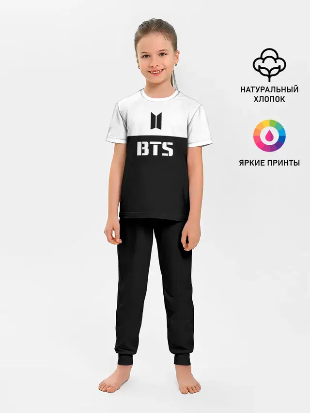 Детская пижама с брюками с принтом «BTS»