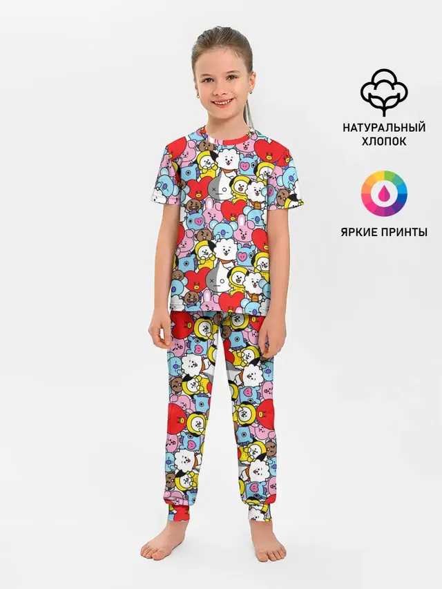 Детская пижама с брюками с принтом «BTS — BT21 / BTS»