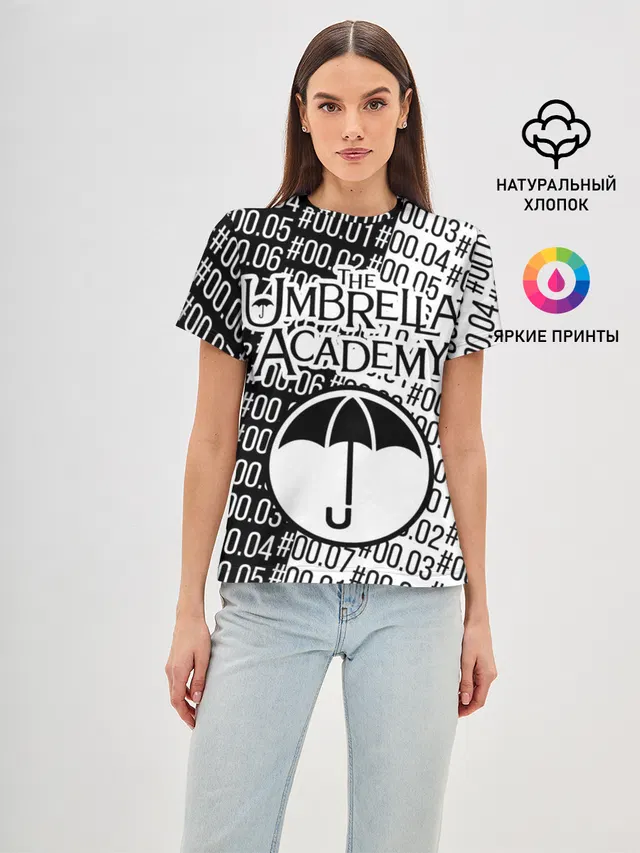Женская базовая футболка с принтом «Umbrella»