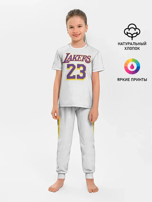 Детская пижама с брюками с принтом «НБА — James 18-19 third LA Lakers»
