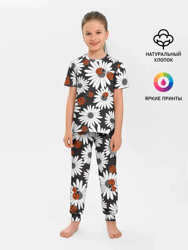Божьи коровки на ромашках