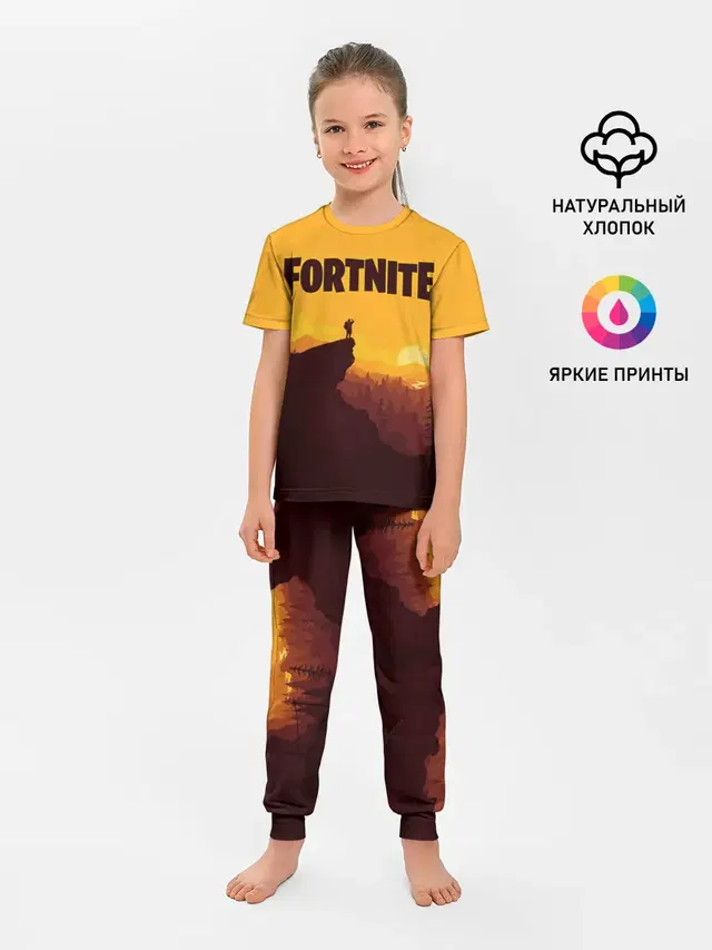 Детская пижама с брюками с принтом «Фортнайт — Fortnite Save the World»
