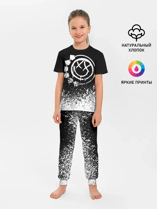 Детская пижама с брюками с принтом «Blink 182»