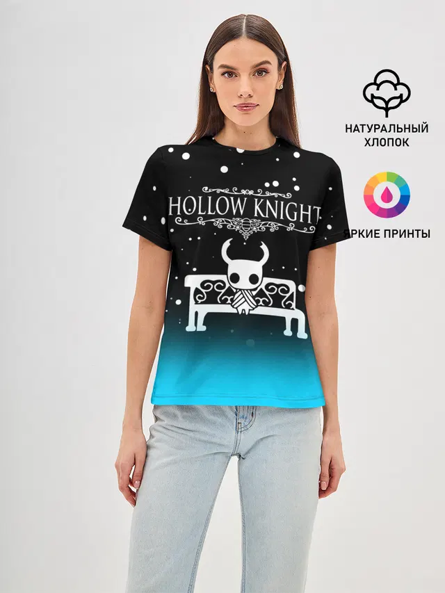 Женская базовая футболка с принтом «Hollow Knight»