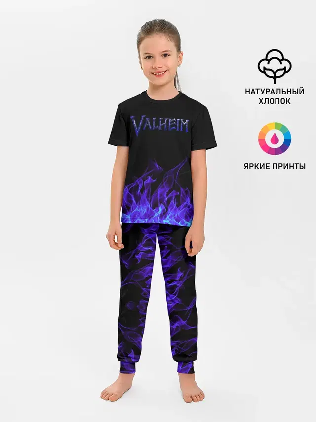 Детская пижама с брюками с принтом «Valheim»