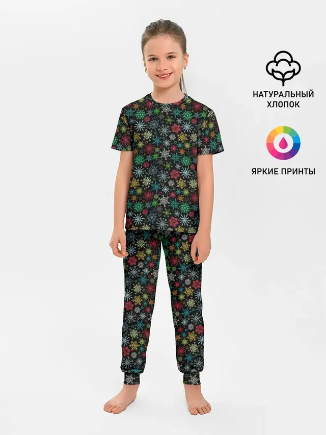 Разноцветные Снежинки