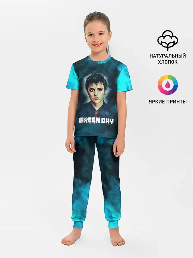 Детская пижама с брюками с принтом «Green Day — Billie — ГринДай»