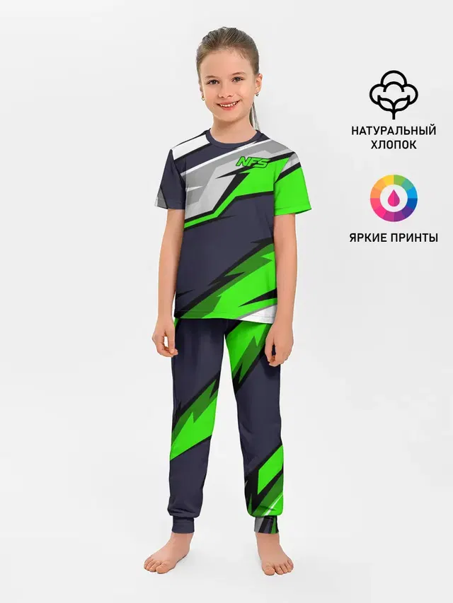 Детская пижама с брюками с принтом «Racing livery — Need for Speed»