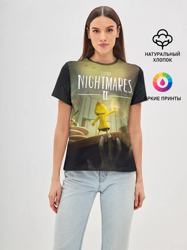 Женская базовая футболка с принтом «Six — Little Nightmares 2»