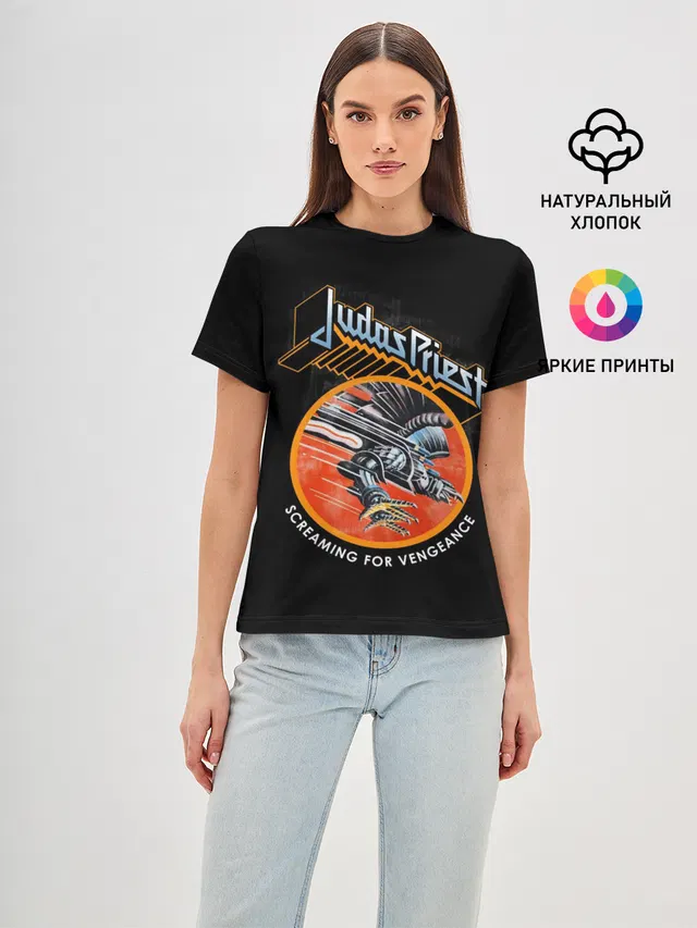 Женская базовая футболка с принтом «The Metal Bird»