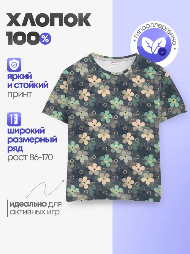 Цветочный ретро узор