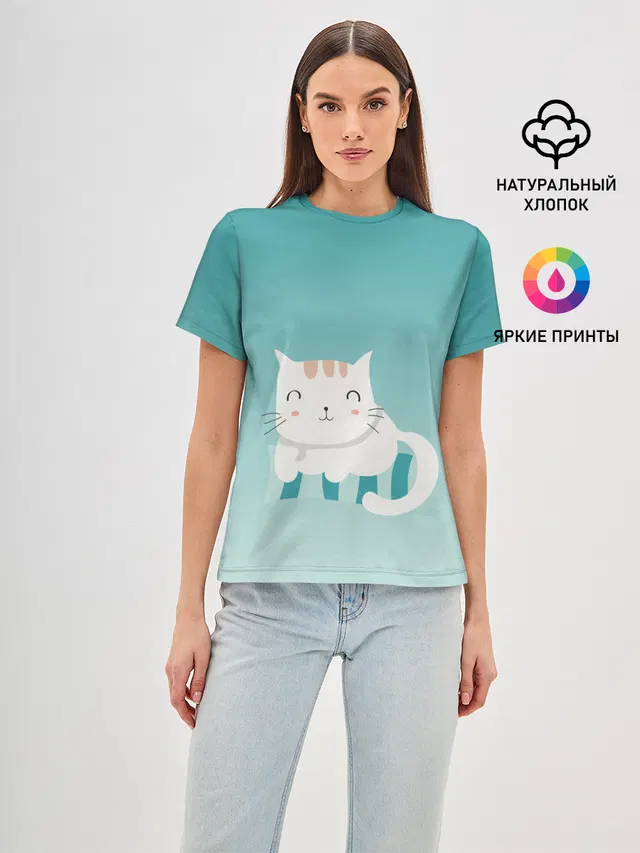 котик на подстилке