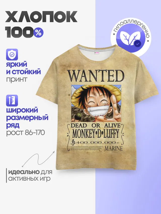Манки Д. Луффи в розыске One Piece