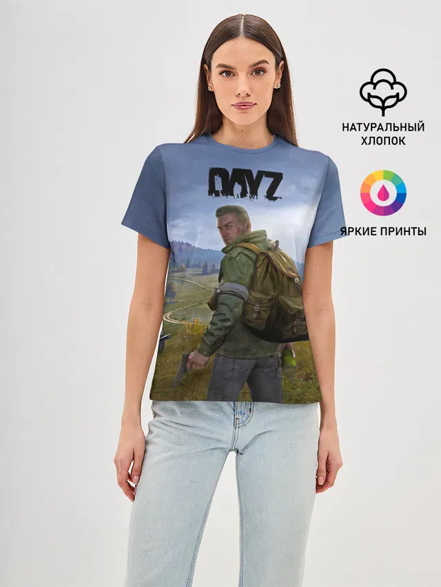 Женская базовая футболка с принтом «DayZ — ДэйЗи»