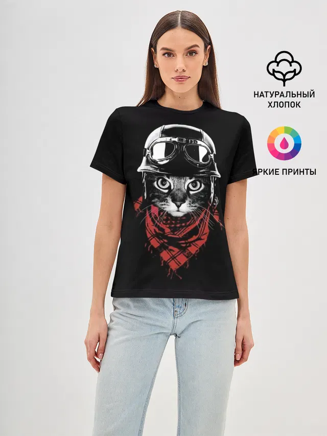 Кот в каске