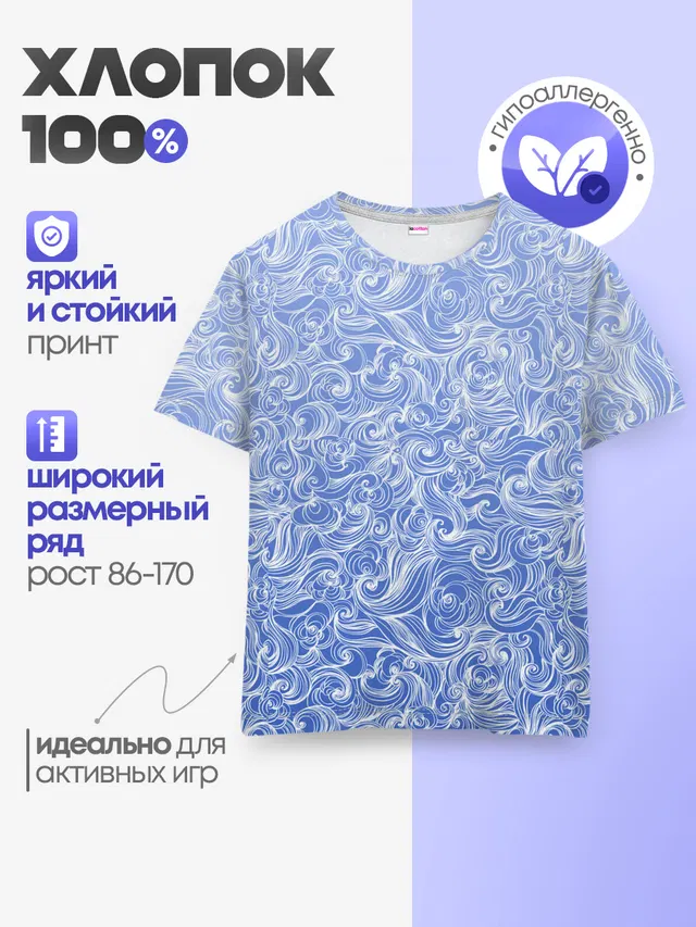 Волны на голубом фоне
