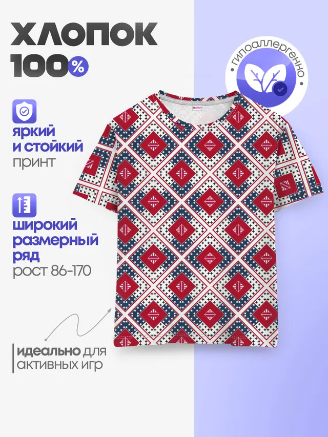 Красно-синий плед -клетка