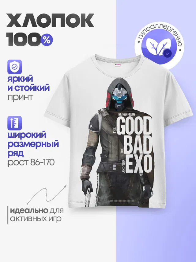 Детская базовая футболка с принтом «Destiny — Destiny 2»