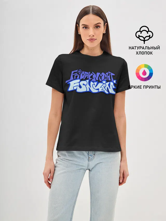 Женская базовая футболка с принтом «Graffiti style»
