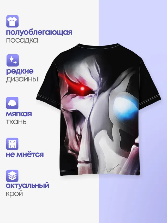 Детская базовая футболка с принтом «Overlord — Overlord - Ainz Ooal Gown»