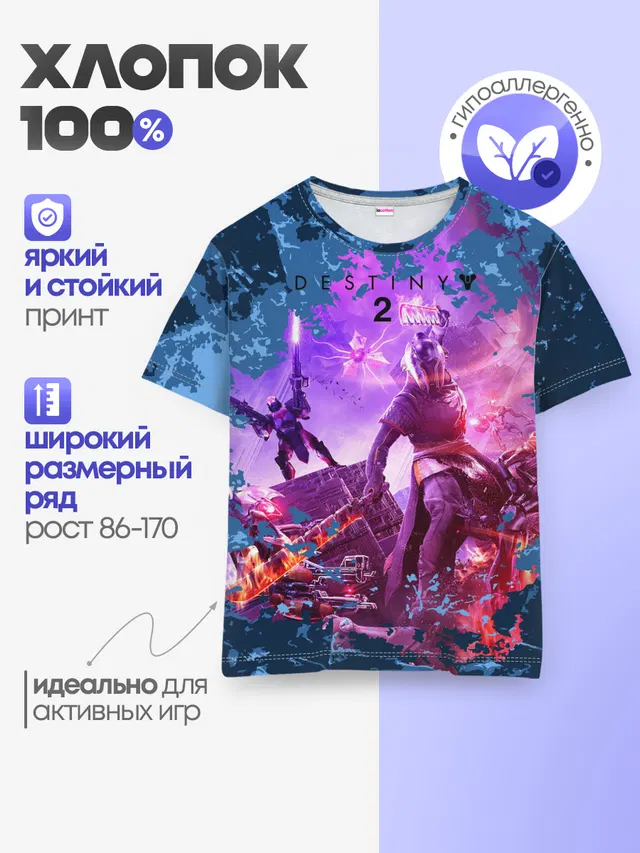 Детская базовая футболка с принтом «Destiny — Destiny 2 : Beyond Light»