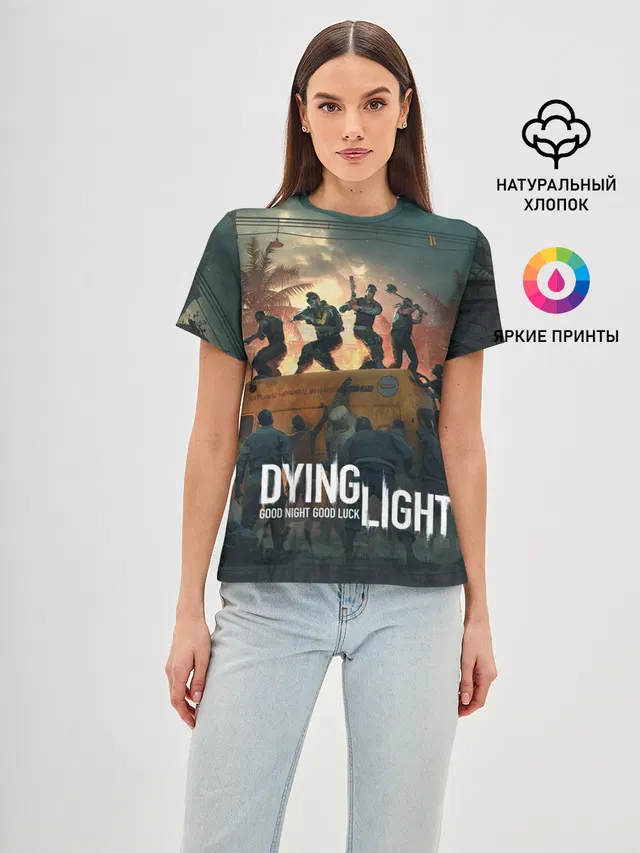 Женская базовая футболка с принтом «Dying Light»