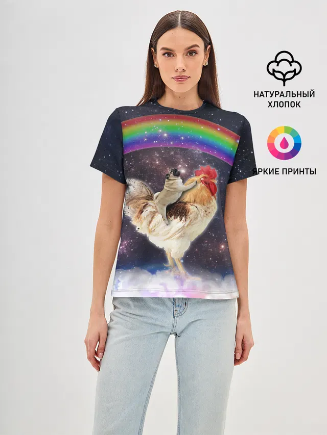 Мопс на курице в космосе