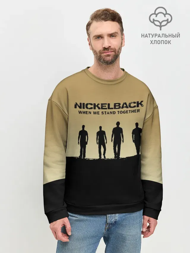 Мужской свитшот базовый с принтом «Nickelback»