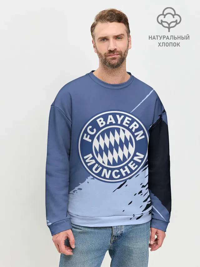 Мужской свитшот базовый с принтом «FC Bayern Munchen style»
