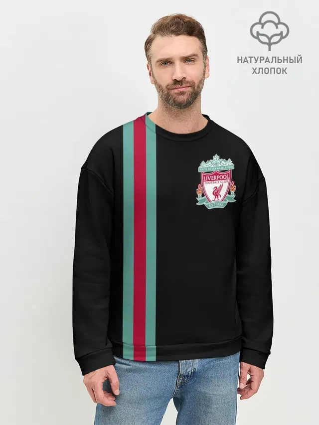 Мужской свитшот базовый с принтом «Liverpool FC»