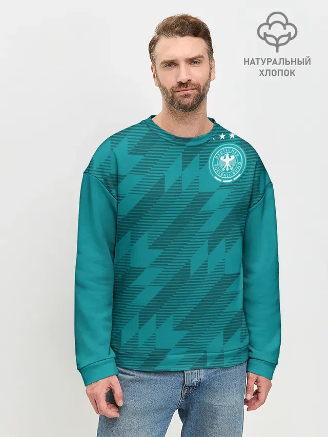 Мужской свитшот базовый с принтом «Germany away WC 2018»