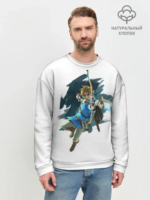 Мужской свитшот базовый с принтом «The Legend of Zelda»