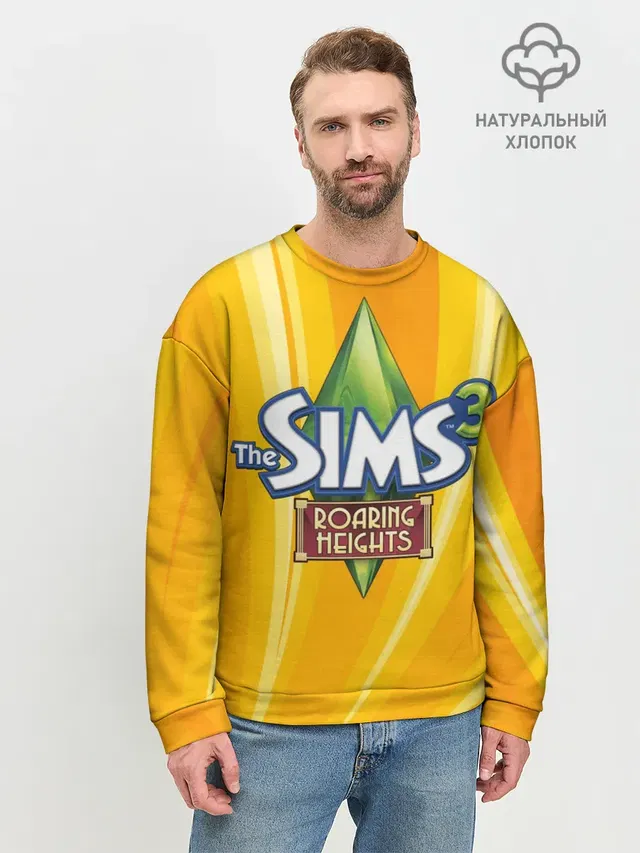 Мужской свитшот базовый с принтом «The Sims»