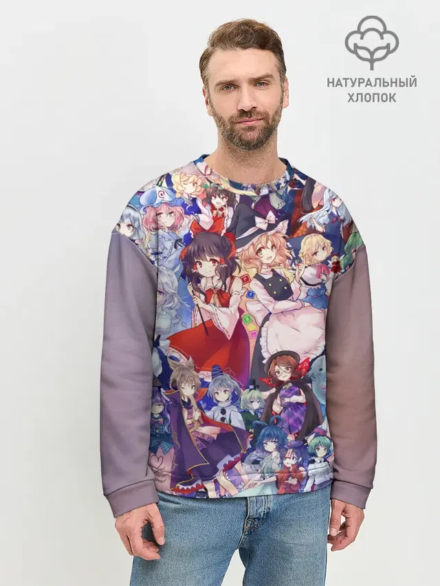 Мужской свитшот базовый с принтом «Touhou»