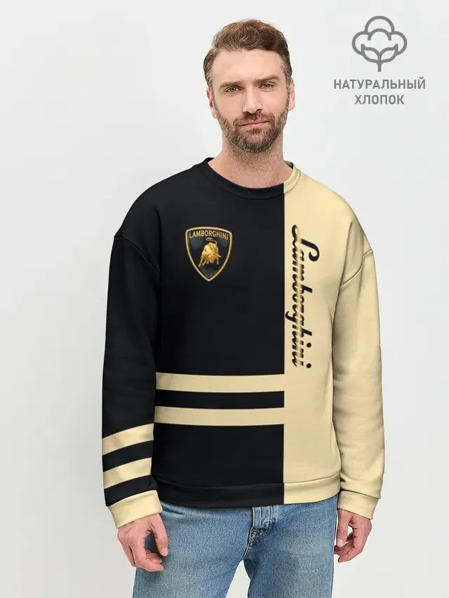 Мужской свитшот базовый с принтом «Lamborghini»