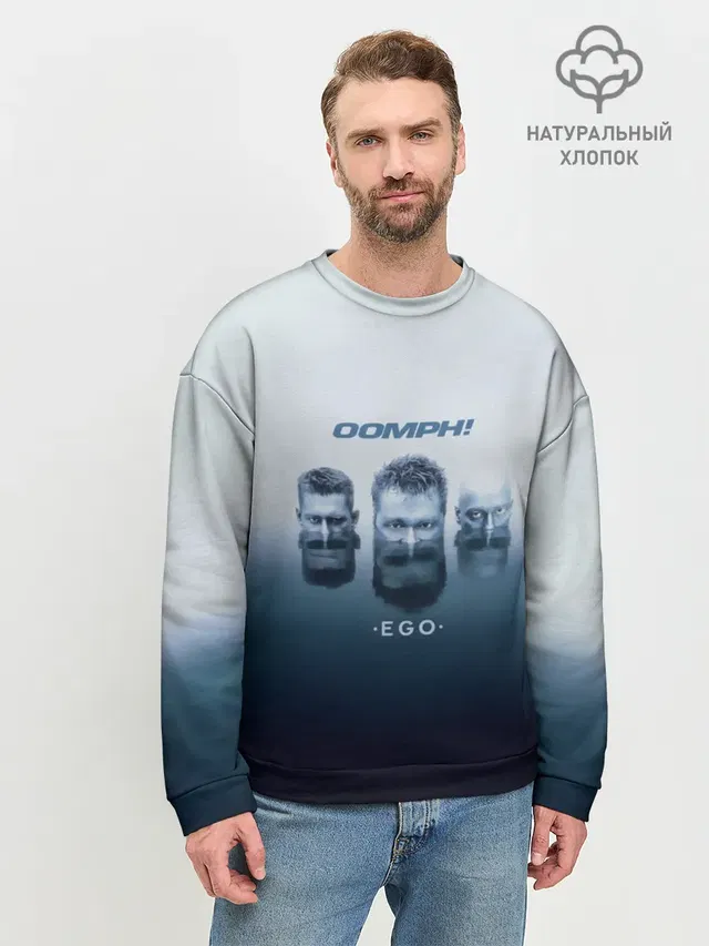 Мужской свитшот базовый с принтом «OOMPH»