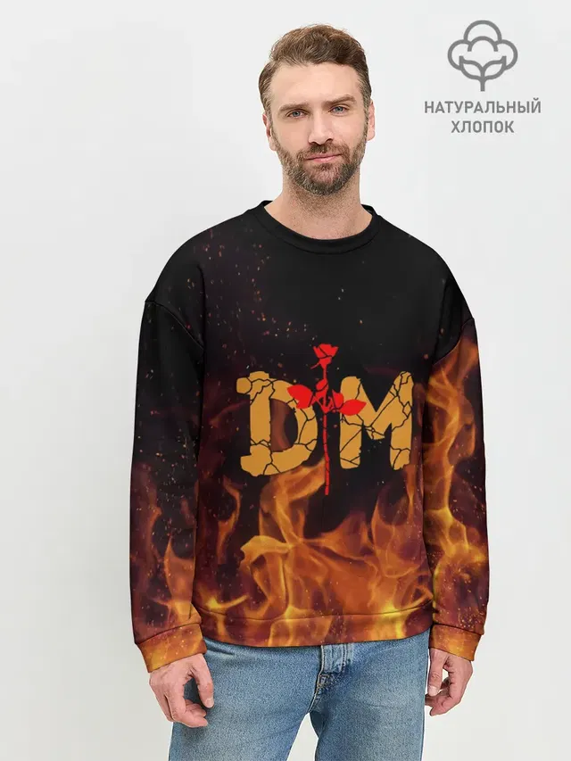 Мужской свитшот базовый с принтом «Depeche Mode»