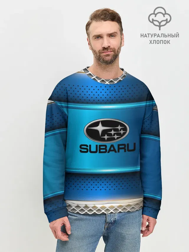 Мужской свитшот базовый с принтом «SUBARU sport collection»
