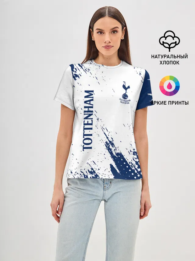 Женская базовая футболка с принтом «Tottenham — TOTTENHAM HOTSPUR.»